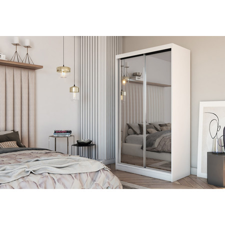 Kvalitní Šatní Skříň Debora 120 cm Bílá Furniture