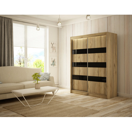 Kvalitní Šatní Skříň Solit 120 cm Dub Craft Furniture